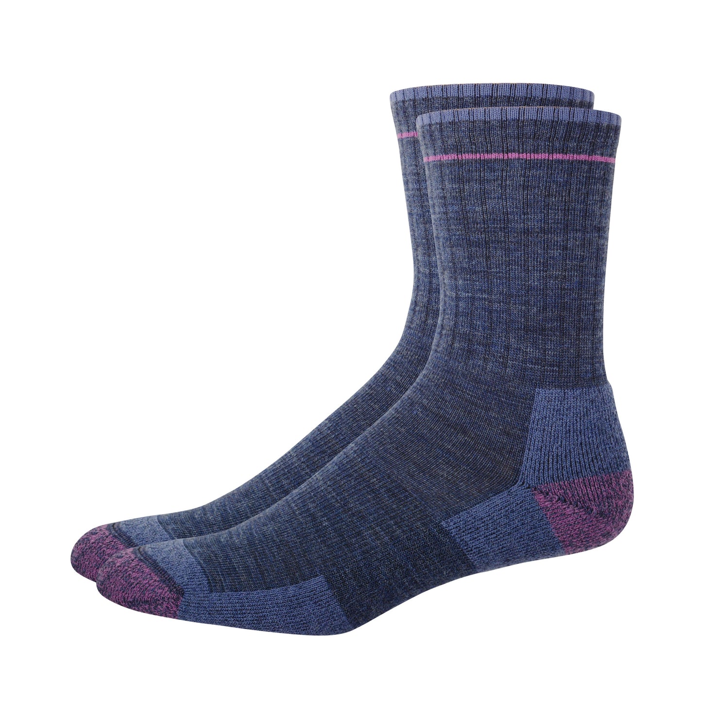 Pair of purple merino wool socks. 