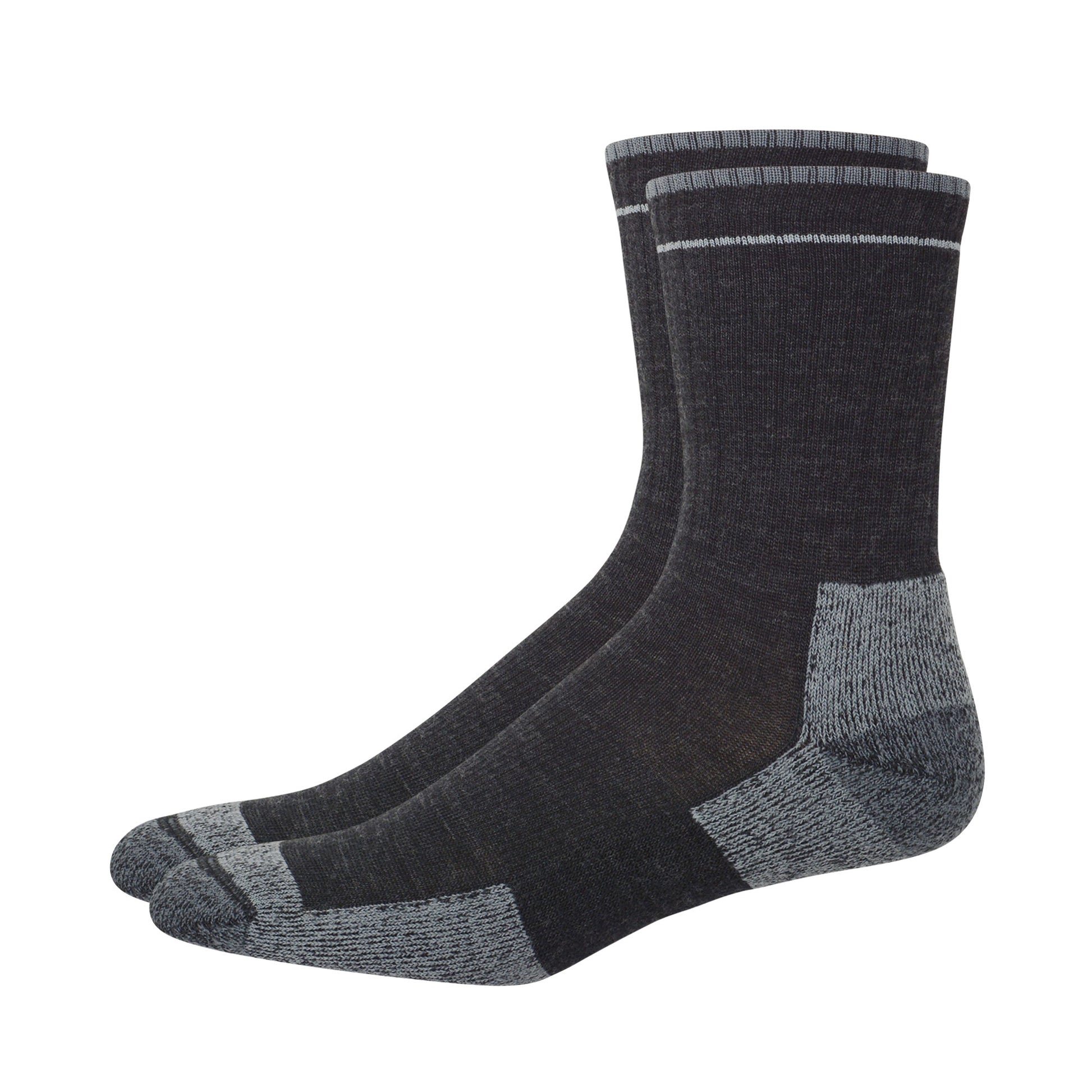 Pair of dark gray merino wool socks. 